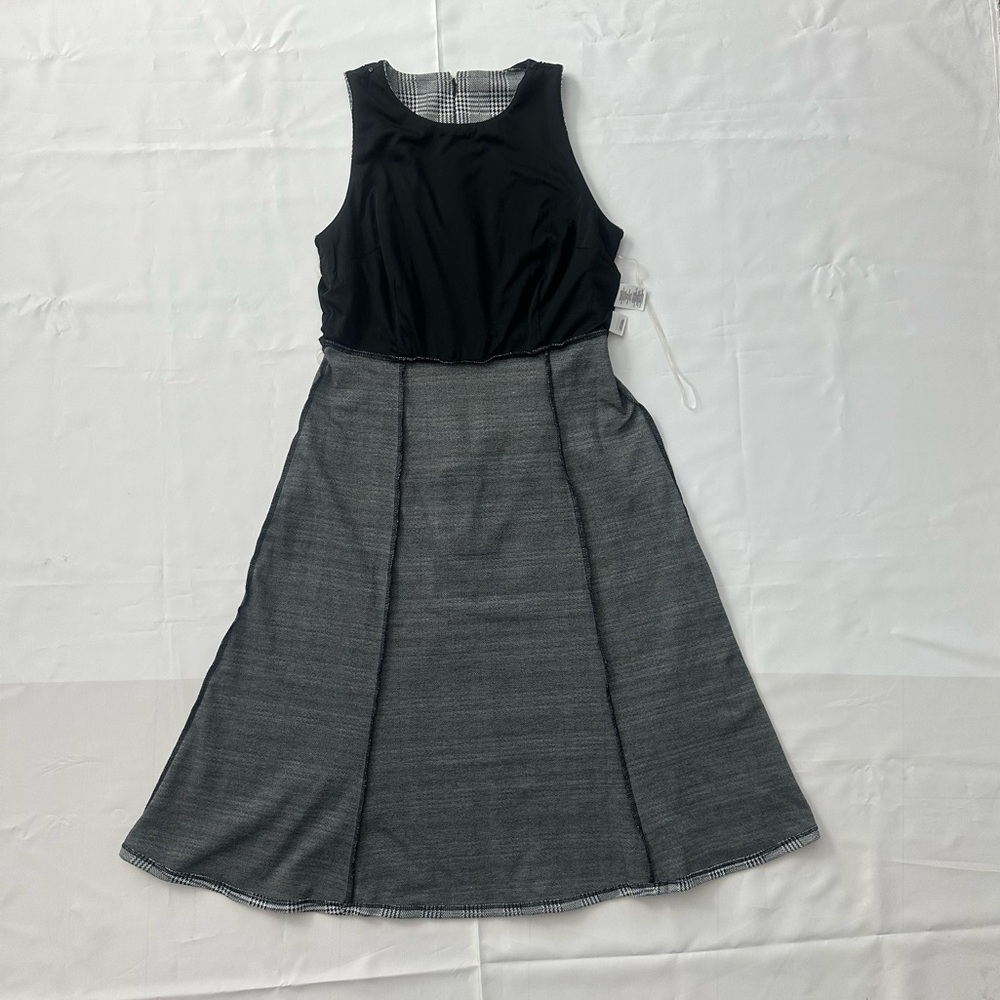 Anne Klein Plaid Midi Dress with Belt Size 6 - Picture 8 of 14